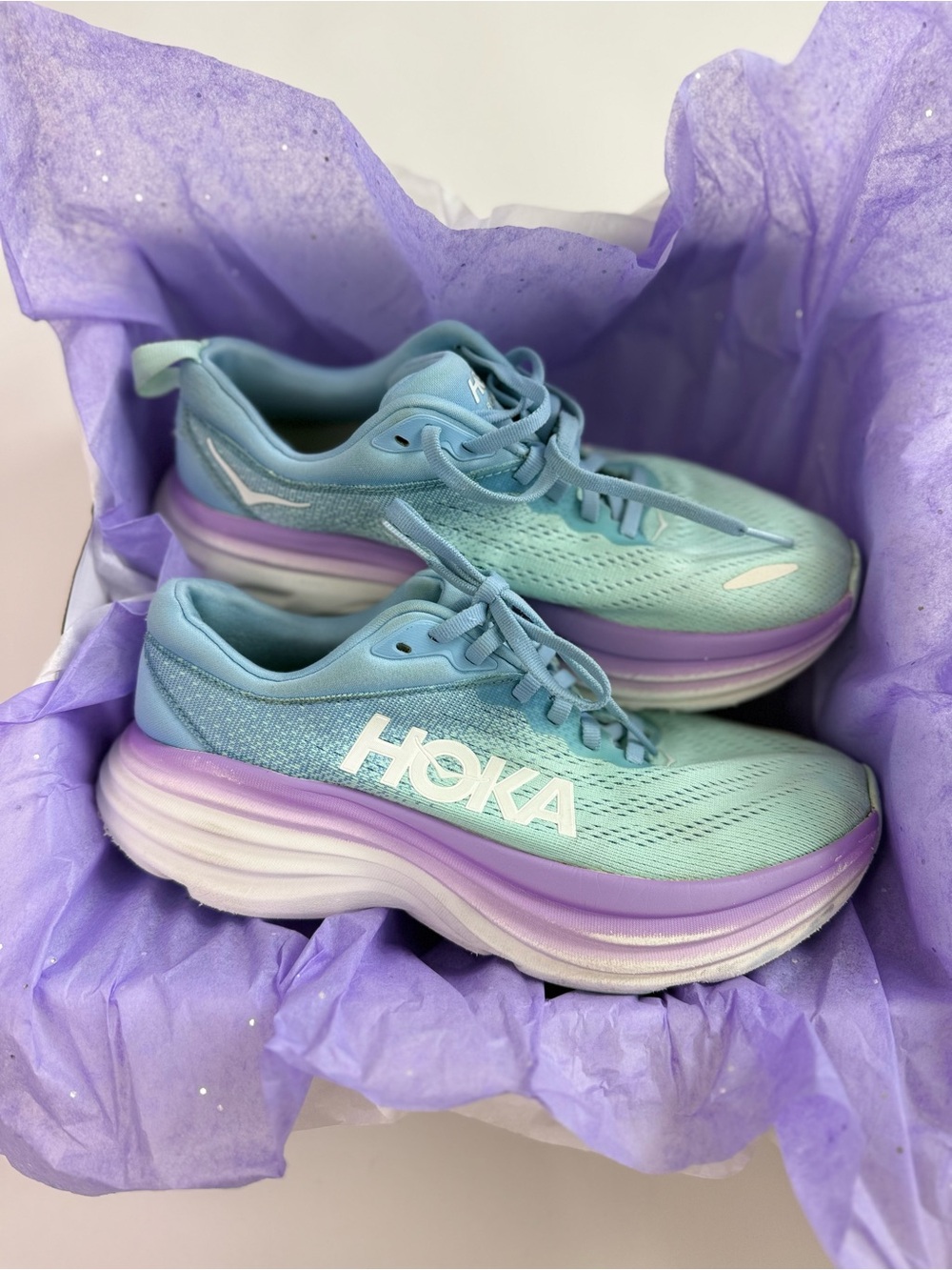 Hoka Bondi 8 Airy Blue sz 7